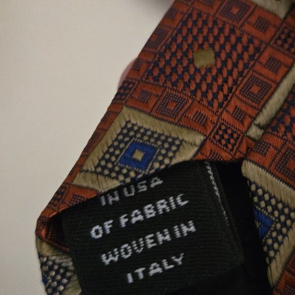 Hickey Freeman Made In USA Woven In Italy 100% Silk Tie - Picture 4 of 5